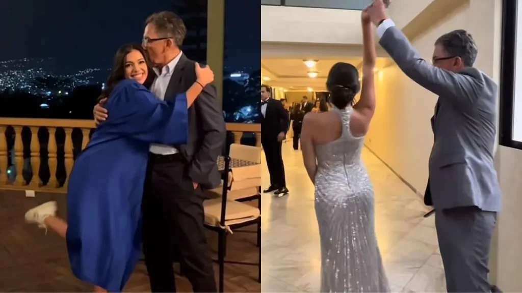 Hija de Salomón Nazar comparte íntimo momento con su padre en su graduación