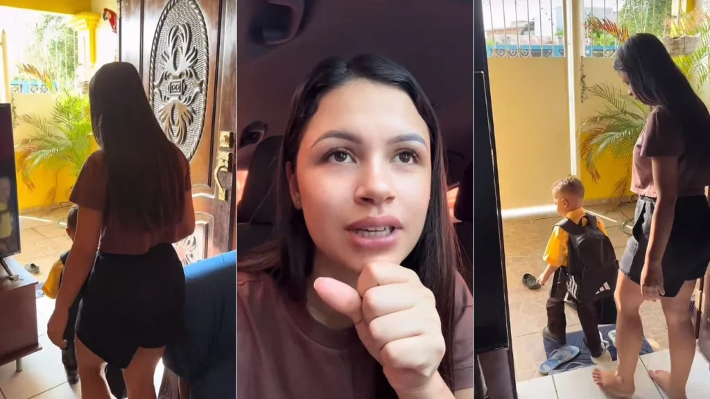 Brasileña muestra el primer día de clases de su hijo en San Pedro Sula