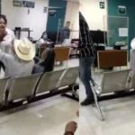 VIDEO: Mujer golpeó a su papá en un hospital; lo encontró con la amante