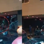 Descubrió a su esposo saliendo del hotel y estrelló a la amante contra el suelo