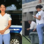 Enfermera policial roba miradas en partido debut del Génesis PN en Liga Nacional