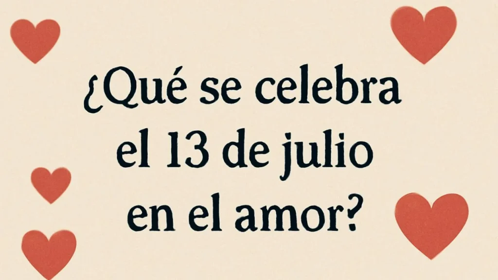 ¿Qué se celebra el 13 de julio en el amor? Esto se dice en TikTok