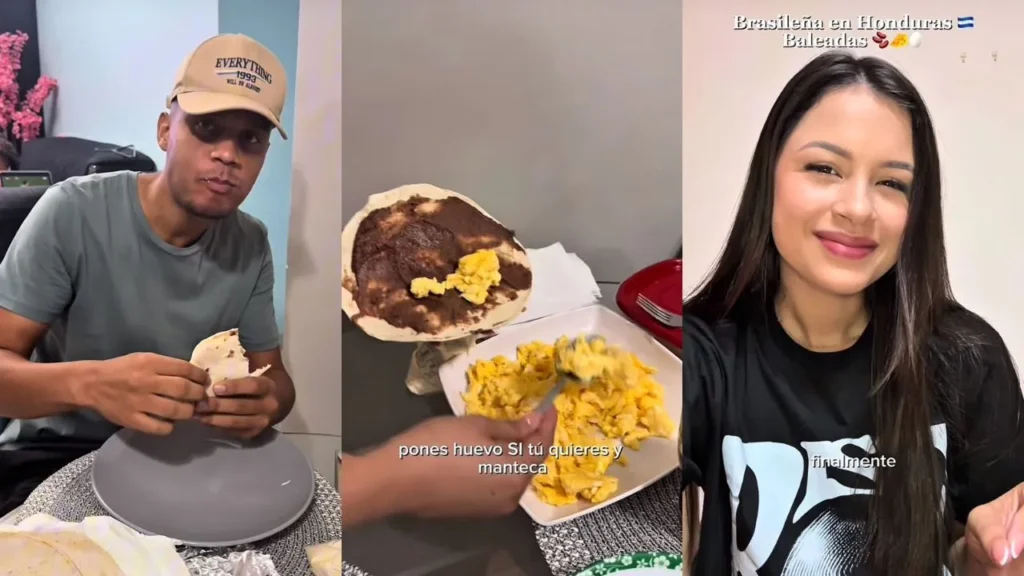 ¿Lo hizo bien? Esposa brasileña de jugador de Real España prepara baleadas