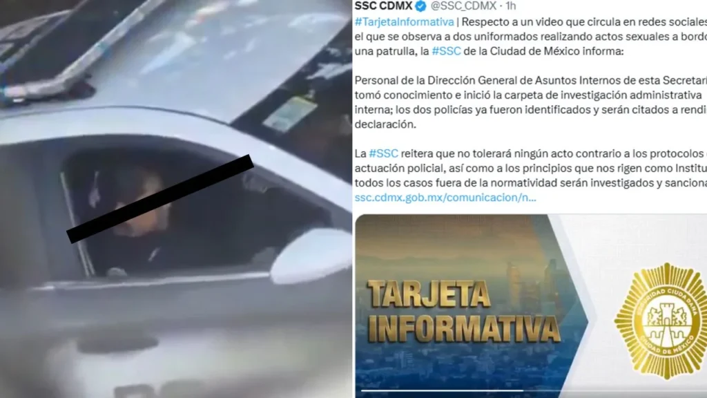 Policías CDMX video viral: En Twitter circula momento inmoral en patrulla