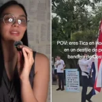 Costarricense se sorprende al ver la bandera de su país en desfile de Honduras