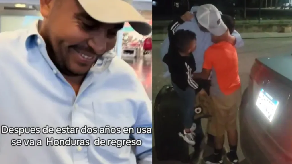 ‘Gracias Dios’: Hondureño que se regresó de EE. UU. se reencuentra con sus hijos