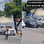 VIDEO: Hondureño modela su físico frente a todos en un semáforo