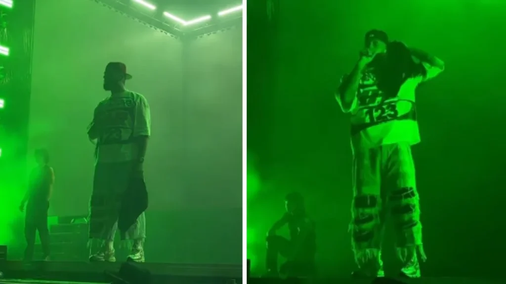 ¿Eladio Carrión qué le paso?, ¿Accidente en concierto? Estas son las reacciones