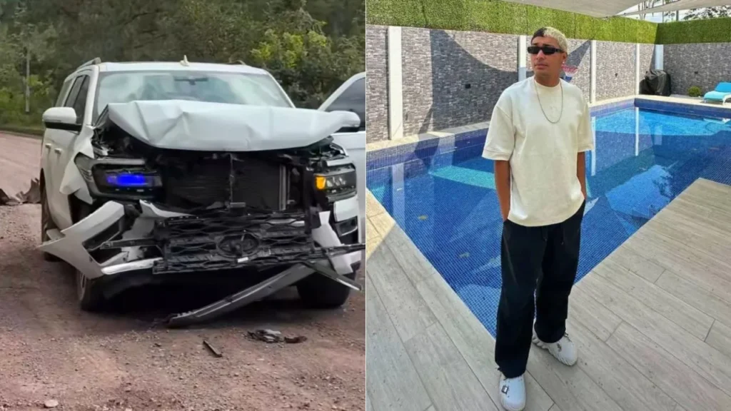Supremo sufre accidente en Olancho: así quedó su vehículo de lujo