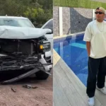 Supremo sufre accidente en Olancho: así quedó su vehículo de lujo