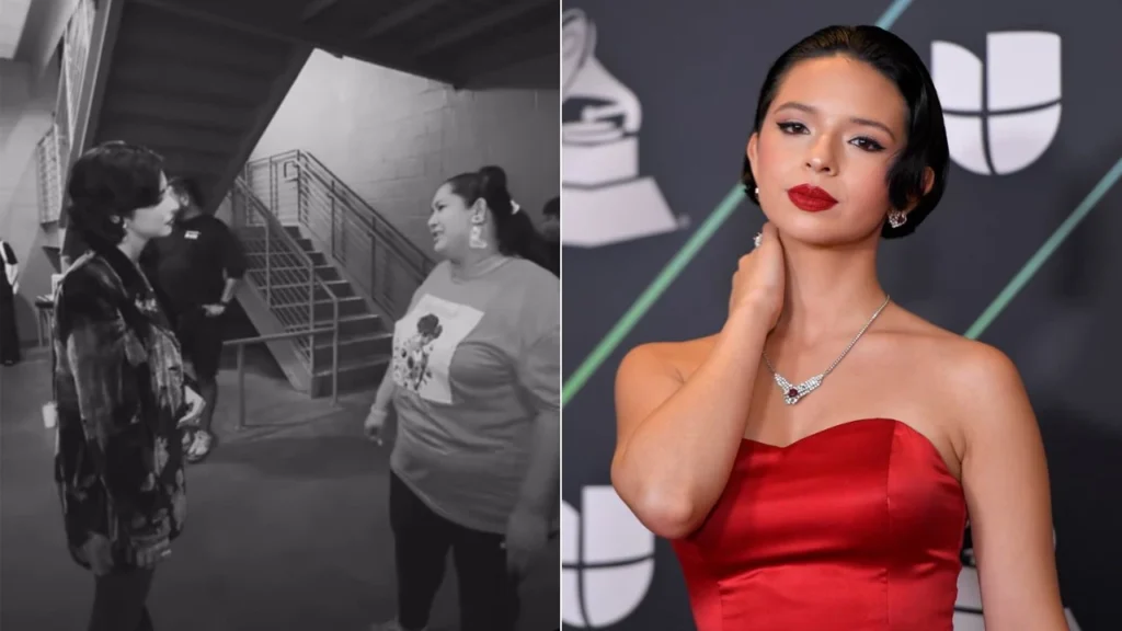 'Me haces fuerte': Hondureña rompe en llanto al conocer a Ángela Aguilar