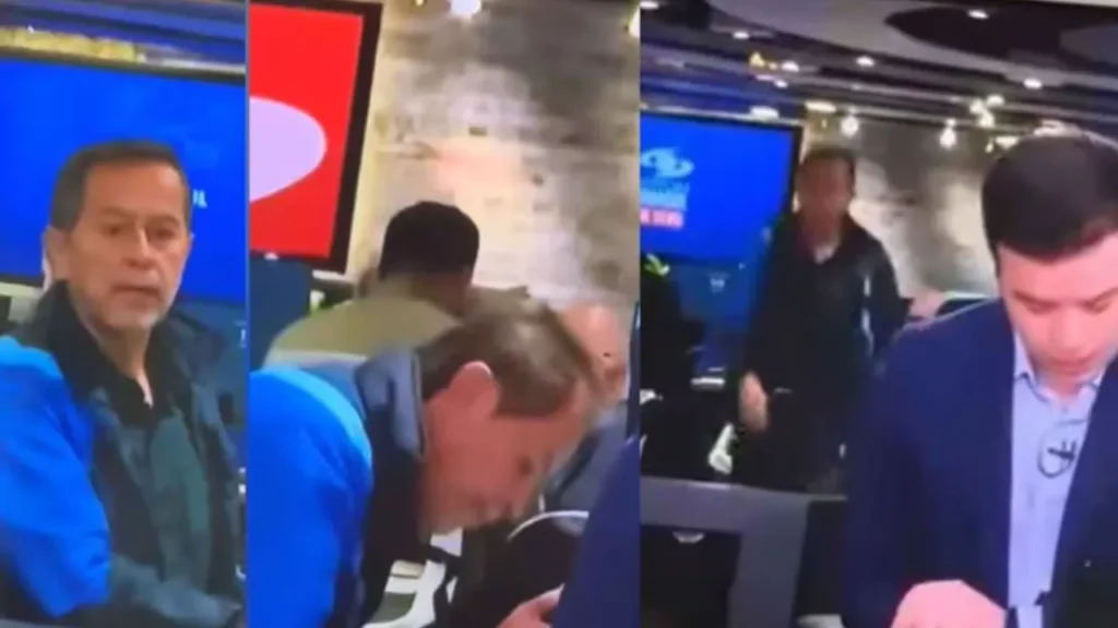 Hombre intenta besar a compañera en plena transmisión en vivo