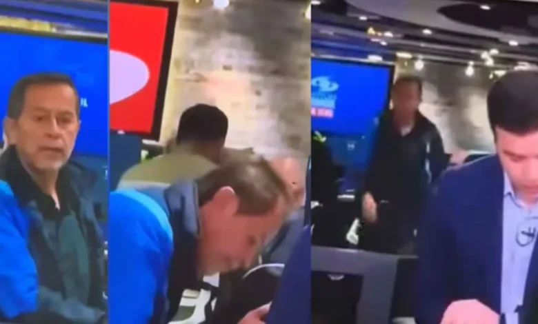 Hombre intenta besar a compañera en plena transmisión en vivo