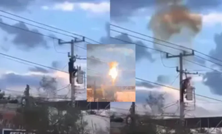 Video del poste en Juárez: 'ladron' sufrió una descarga eléctrica