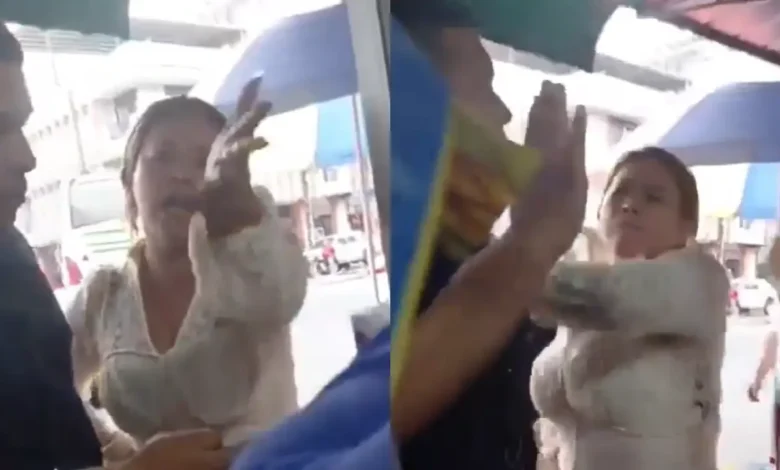VIDEO: Mujer 'macanea' a su esposo tras descubrir que se hacía pasar por soltero