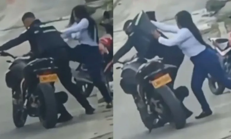 VIDEO: Policía es golpeado por su pareja tras presunta infidelidad