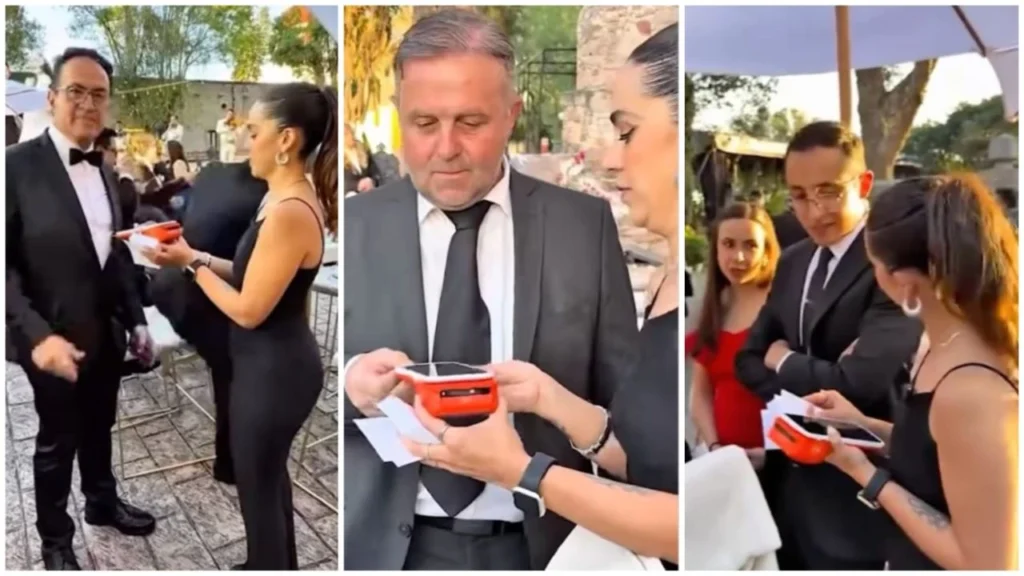 VIDEO: Adiós al efectivo en bodas; novios usan terminal electrónica para regalos