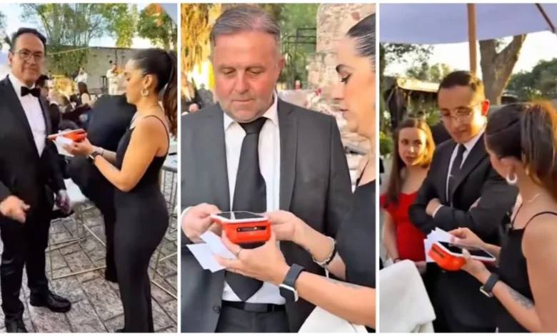 VIDEO: Adiós al efectivo en bodas; novios usan terminal electrónica para regalos