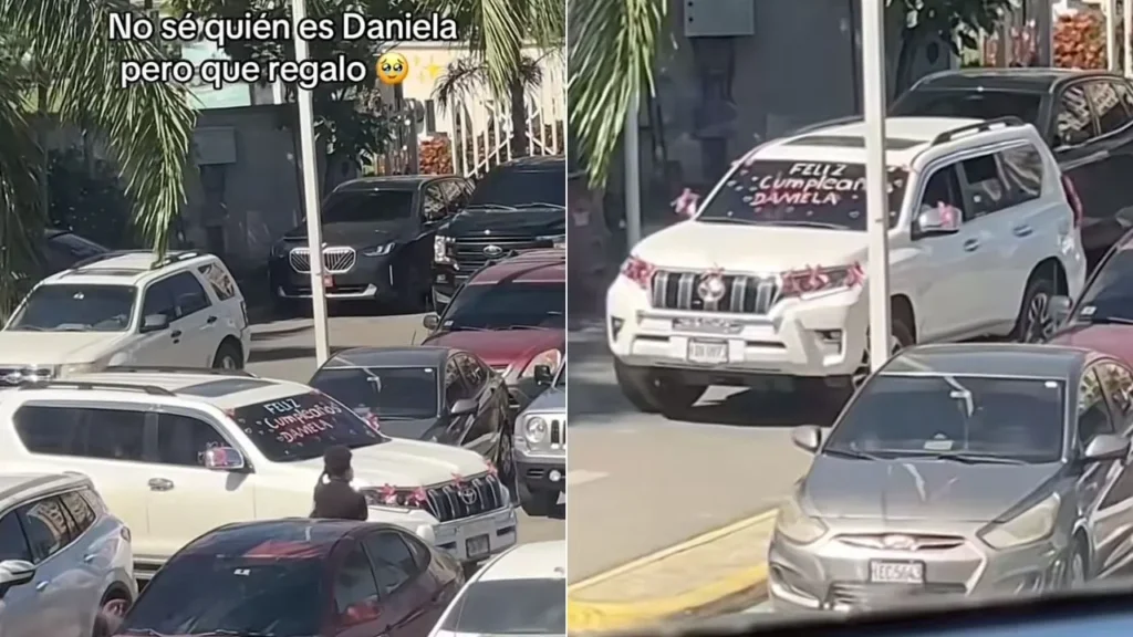 Hondureña recibe una camioneta Prado como regalo de cumpleaños