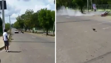 Usa tu casco video de accidente de moto: contexto del clip completo en Twitter