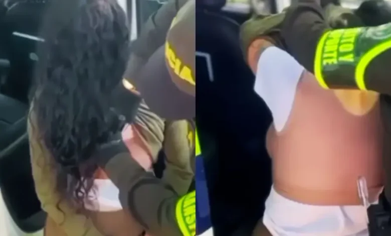 Vídeo: Detienen a mujer que viajaba en bus con drogas ocultas en implantes mamarios