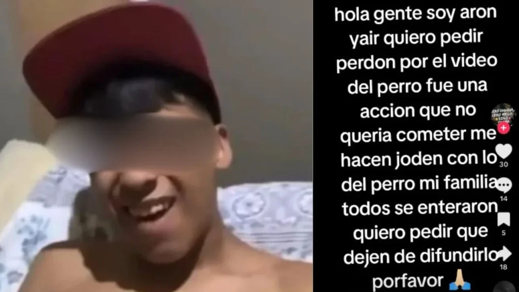 Escracho de Aronyair: video con el perro y su mamá en Twitter cómo lo encuentro