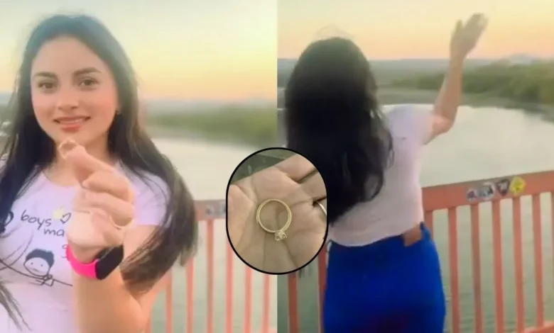 Vídeo: Joven lanzó anillo de compromiso al río tras infidelidad de su novio