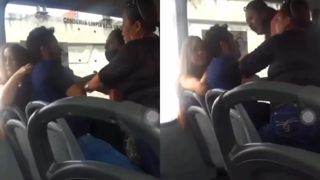 'Por esta p*': embarazada 'macanea' a la amante de su esposo dentro de bus