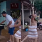 VIDEO: Mujer fajea a su esposo tras sorprenderlo con la supuesta amante