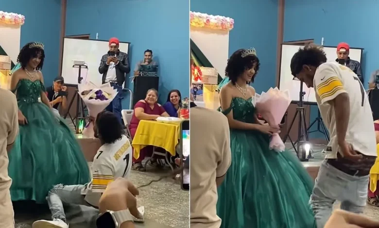 Joven bailando 'playero' sorprende en celebración de 15 años en Guaimaca