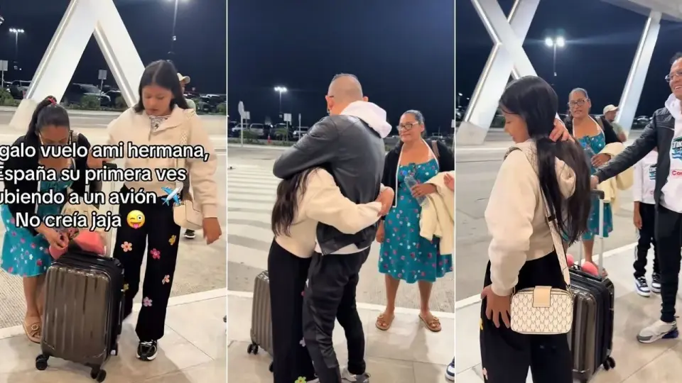 'Te llevo': Hondureña sorprende a su hermana con viaje a España