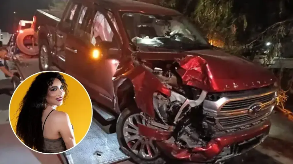 Paolita Suárez sufre fuerte accidente automovilístico; reportan que fue hospitalizada